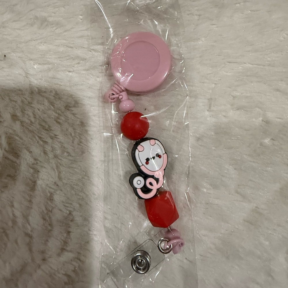 Cute Pink and Red Badge Reel